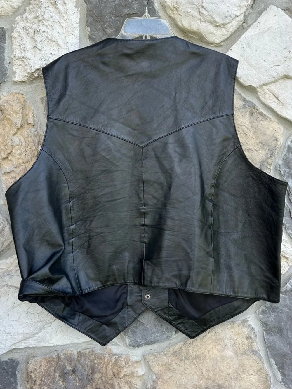 Scully Mens Genuine Leather Vest Size 4X Black Rustic Cowboy Wedding Formal